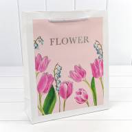 Пакет подарочный с тиснением &quot;Flower&quot; (микс) 26*32*10 210г 1/20 1/240 Арт: 000254C - Пакет подарочный с тиснением "Flower" (микс) 26*32*10 210г 1/20 1/240 Арт: 000254C