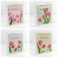 Пакет подарочный с тиснением &quot;Flower&quot; (микс) 26*32*10 210г 1/20 1/240 Арт: 000254C - Пакет подарочный с тиснением "Flower" (микс) 26*32*10 210г 1/20 1/240 Арт: 000254C
