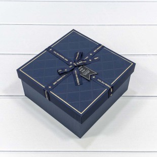 Коробки Квадратные Набор 1/3 19*19*9,5 "Best Wishes For You" Синий 1/18 Арт: 721612/2