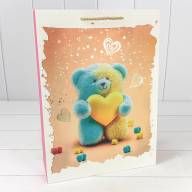 Пакет подарочный с тиснением "Мишки" (микс 314) 30*41,5*12 210г 1/20 1/80 Арт: 000314A - Пакет подарочный с тиснением "Мишки" (микс 314) 30*41,5*12 210г 1/20 1/80 Арт: 000314A