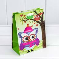 Пакет подарочный &quot;Сова&quot; (микс) 18*21,5*8 1/20 1/480 Арт: 00036E - Пакет подарочный "Сова" (микс) 18*21,5*8 1/20 1/480 Арт: 00036E