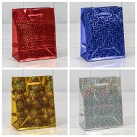Пакет подарочный голография (микс) 12*15*6 128г 1/20 1/600 Арт: 000LH