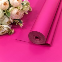 Плёнка 0,59*34м 900г "Корейская" 65мкм Глубокий розовый 1/6 1/12 Арт: 90038/C