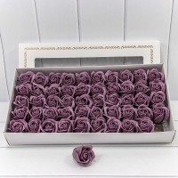 Декоративный цветок-мыло "Роза" класс А Серовато-пурпурный 5,5*4 50шт. 1/20 Арт: 420055/219