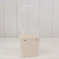 Пакет подарочный "Ваза для цветов" 13*10*13 Белый 1/10 1/250 Арт: 000586F/1