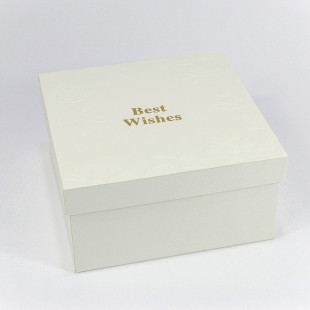 Коробки Квадратные Набор 1/3 19*19*9,5 "Best Wishes" Бежевый 1/36 Арт: 720823/2