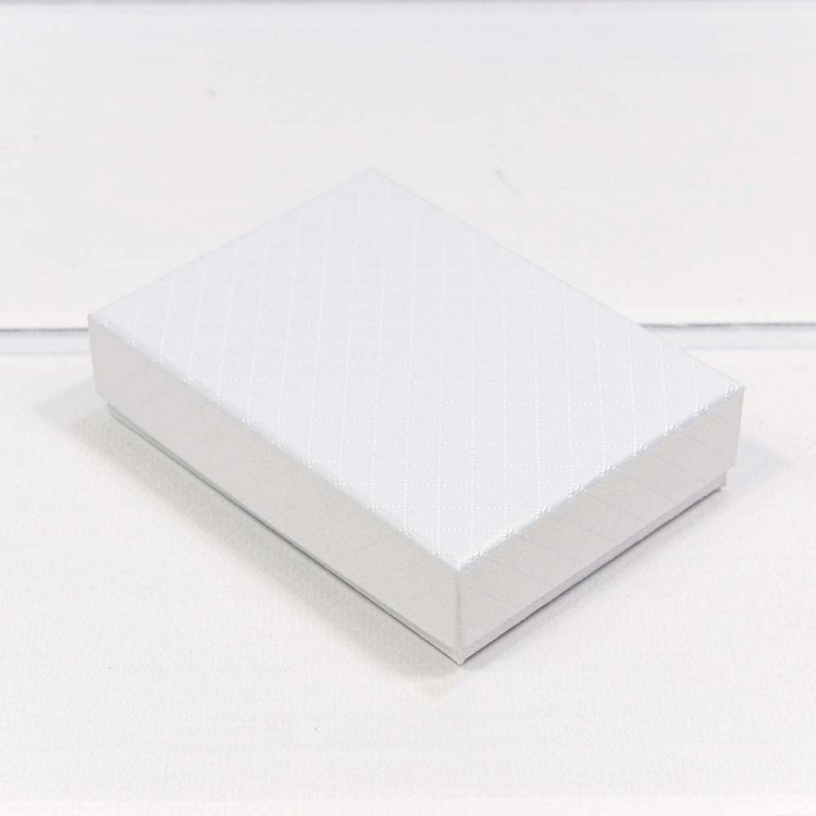 Коробка Прямоугольная 11*8*3,4 "Ромбики" Белый 1/12 1/240 Арт: 612118/2